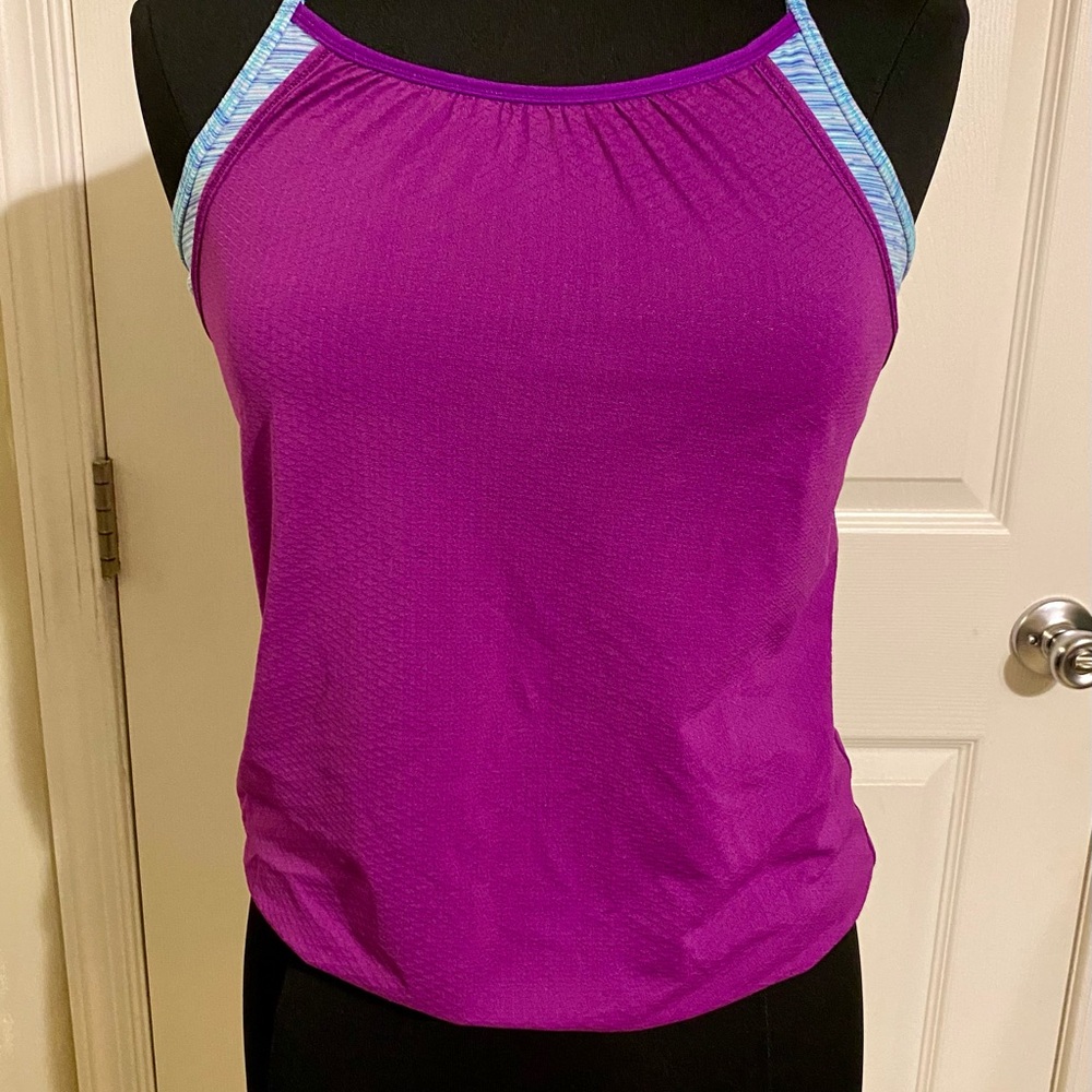 Ivivva by Lululemon Girls Double Dutch Racerback Tank w/Built in Bra - Size 14